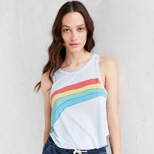 Urban outfitters rainbow flowy tank